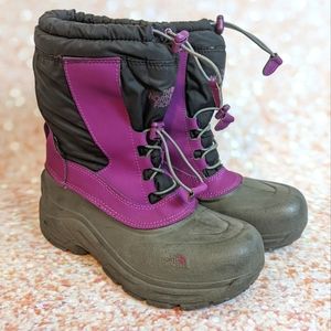 North Face Girls Alpenglow Purple Waterproof Snow Boots